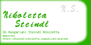 nikoletta steindl business card